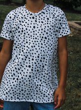 Load image into Gallery viewer, Heather Grey & Black Dot Fall Tee
