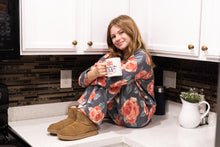 Load image into Gallery viewer, Fall Floral Navy Sweater