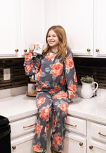 Load image into Gallery viewer, Fall Floral Navy Sweater