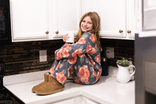 Load image into Gallery viewer, Fall Floral Navy Sweater