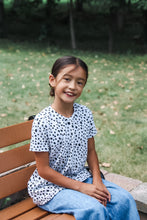 Load image into Gallery viewer, Heather Grey & Black Dot Fall Tee