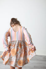 Load image into Gallery viewer, Fall Floral & Stripe High Low