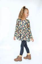 Load image into Gallery viewer, Fall Black Floral High Low