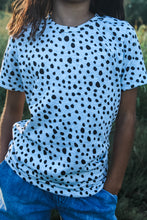 Load image into Gallery viewer, Heather Grey & Black Dot Fall Tee