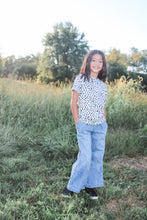 Load image into Gallery viewer, Heather Grey & Black Dot Fall Tee