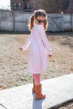 Load image into Gallery viewer, Blush Gingham Fall Tunic Dress