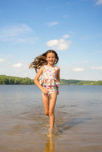 Load image into Gallery viewer, Bright Floral Summer Tie Back Swim Suit