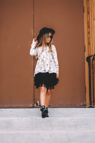 Fall Halloween Ghosty Peplum OR Dress