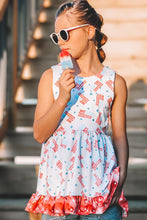 Load image into Gallery viewer, Spring American Flag Ruffle Top