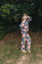Load image into Gallery viewer, Fall Navy Floral Cozy Pants