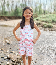 Load image into Gallery viewer, Spring USA Flags Shorts Romper