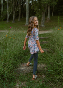 Fall Retro Floral High Low