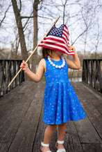 Load image into Gallery viewer, Spring Royal Blue Fireworks Twirl Dress