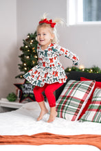 Load image into Gallery viewer, Christmas Bow Peplum