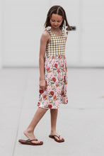 Load image into Gallery viewer, Racerback Floral &amp; Gingham Spring Dress