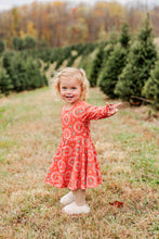 Load image into Gallery viewer, Christmas Candy Cane Bow Twirl Dress