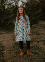 Load image into Gallery viewer, Christmas Icey Blue Tunic Dress