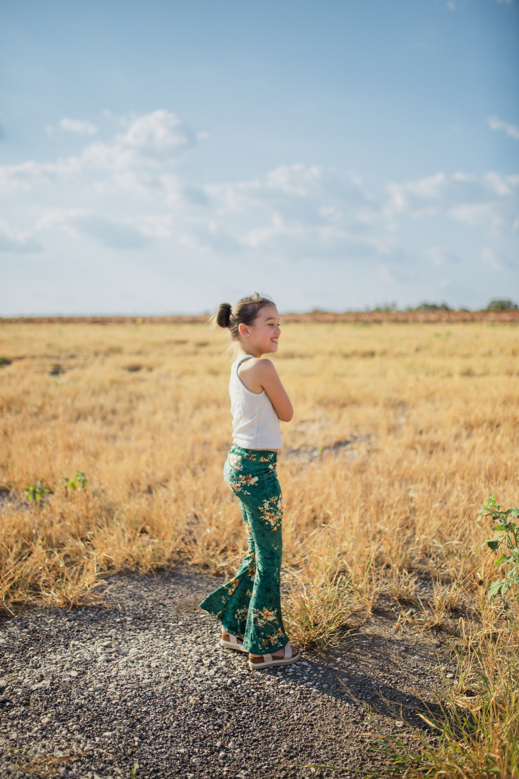 Green Fall Velvet Bells or Leggings