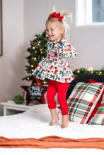 Load image into Gallery viewer, Christmas Bow Peplum