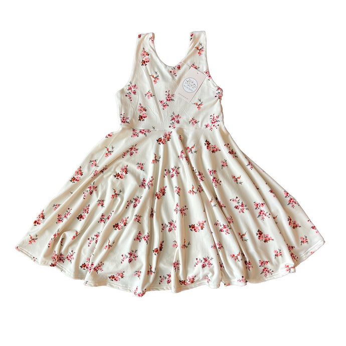 Summer Cream Floral Twirl Dress
