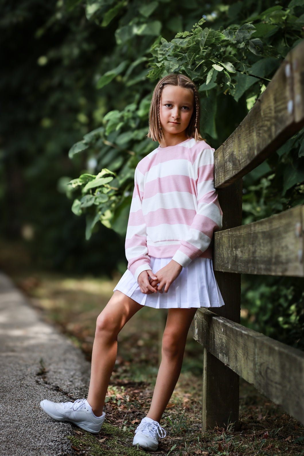 Fall Pink & White Sweater