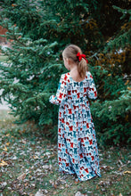 Load image into Gallery viewer, Christmas Bows Maxi Dress