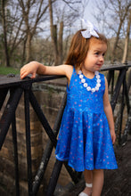 Load image into Gallery viewer, Spring Royal Blue Fireworks Twirl Dress