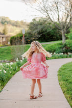 Load image into Gallery viewer, Spring Red and White Gingham Dress