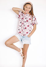 Load image into Gallery viewer, Spring Vintage Floral Hooded Tee