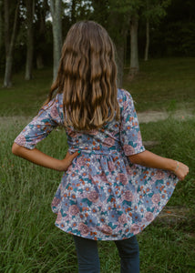 Fall Retro Floral High Low