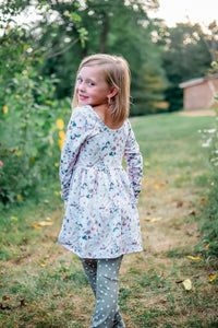 Cream Fall Floral High Low (leggings sold separate)
