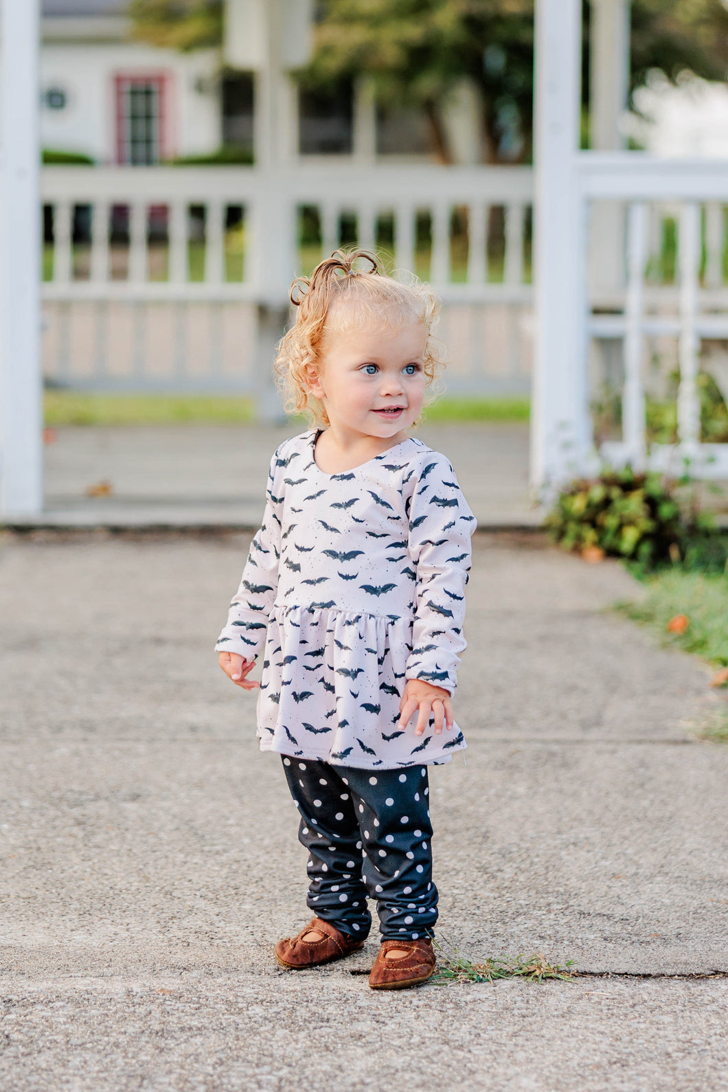 Fall Polka Dot Leggings or Bells