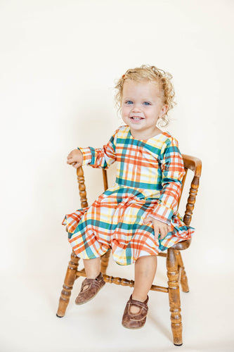 Fall Plaid Twirl Dress