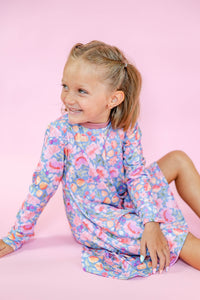 Pretty Fall Floral Tunic Dress