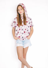 Load image into Gallery viewer, Spring Vintage Floral Hooded Tee