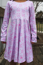 Load image into Gallery viewer, Spring Kitty Cat Twirl Dress