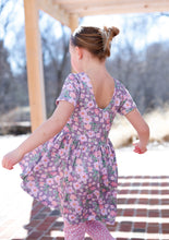 Load image into Gallery viewer, Purple Floral Spring High Low