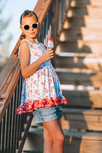 Load image into Gallery viewer, Spring American Flag Ruffle Top