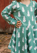 Load image into Gallery viewer, Christmas Snowman Twirl Dress
