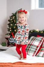 Load image into Gallery viewer, Christmas Bow Peplum
