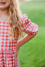 Load image into Gallery viewer, Spring Red and White Gingham Dress