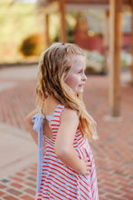 Load image into Gallery viewer, Spring Tie-Back Stars and Stripes Twirl Dress
