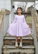 Load image into Gallery viewer, Spring Kitty Cat Twirl Dress