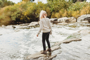 Fall Cream & Black Polka Dot Sweater