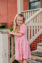 Load image into Gallery viewer, Spring Red and White Gingham Dress