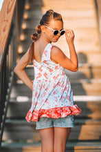 Load image into Gallery viewer, Spring American Flag Ruffle Top