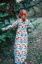 Load image into Gallery viewer, Christmas Bows Maxi Dress