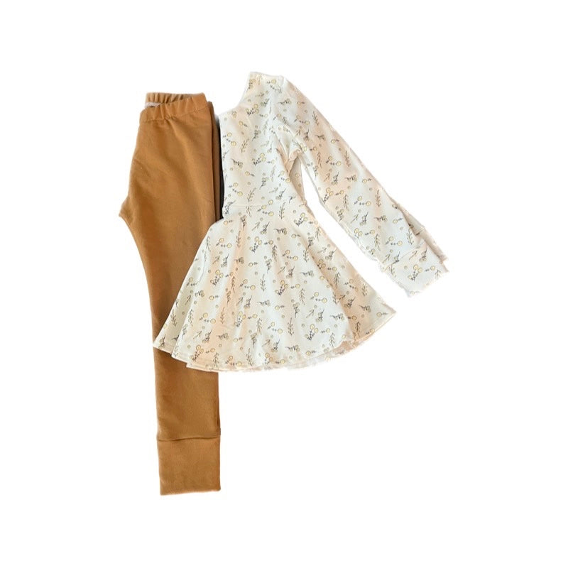 Fall Camel French Terry Leggings