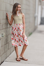 Load image into Gallery viewer, Racerback Floral &amp; Gingham Spring Dress