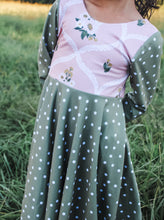 Load image into Gallery viewer, Fall Antique Floral Twirl Dress